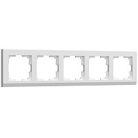 Рамка из поликарбоната на 5 постов Stark белый W0051801