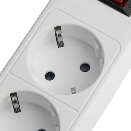 Сетевой фильтр 3-местный с/з STEKKER HM20-31-03 3x1мм2, 3 м, 250В, 16А, серия Optima, белый фото 5