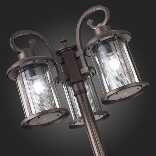 SL080.425.03 Светильник уличный наземный ST-Luce Темный кофе/Прозрачный, Темный кофе E27 3*100W LASTERO фото 12