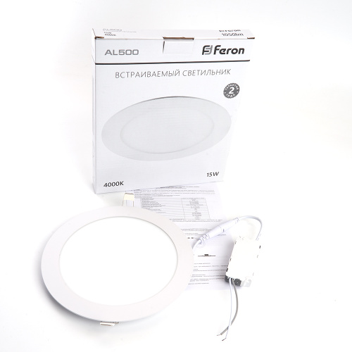 Светодиодный светильник Feron AL500 встраиваемый 15W 4000K белый фото 3