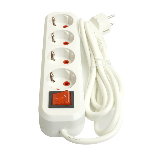 Удлинитель четырехместный с/з  с выключ. STEKKER HM07-41-07 3x1мм2, 7м, серия Home (У16А-003), белый фото 8