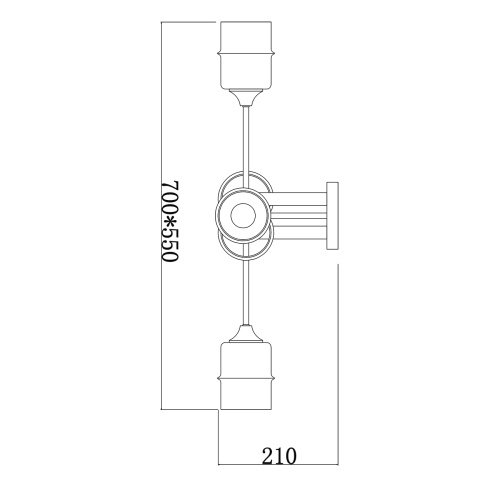 Потолочный светильник Escada 699/6P E27*60W Black фото 2 Потолочный светильник Escada 699/6P E27*60W Black фото 2