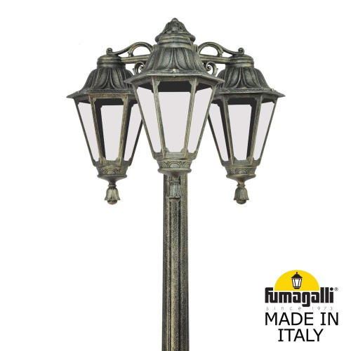 Fumagalli Садово-парковый фонарь FUMAGALLI RICU BISSO/RUT 3L DN E26.157.S30.BXE27DN фото 2 Fumagalli Садово-парковый фонарь FUMAGALLI RICU BISSO/RUT 3L DN E26.157.S30.BXE27DN фото 2