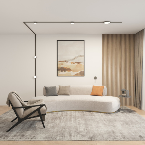 DK5763-DN Светильник для трека SHINE FLOW со светодиодом, D198*H27, 48V DC, 15W, RA?90, 3000K, IP20, темный никель, алюминий фото 2 DK5763-DN Светильник для трека SHINE FLOW со светодиодом, D198*H27, 48V DC, 15W, RA?90, 3000K, IP20, темный никель, алюминий фото 2