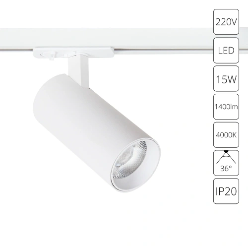 Трековый светильник Arte Lamp BENE A1946PL-1WH