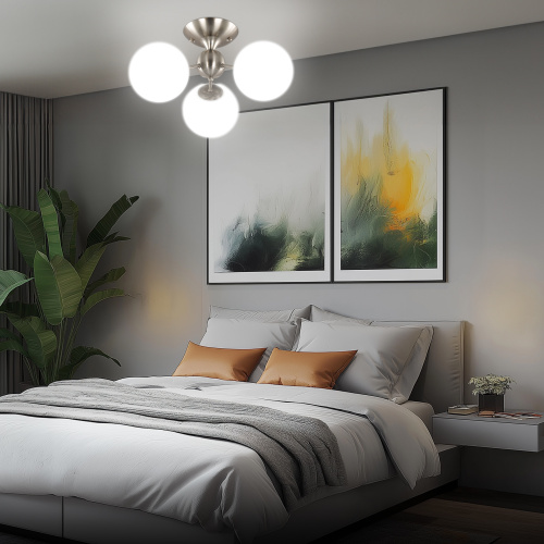 Citilux Томми CL102134 Люстра трехрожковая Матовый Хром фото 14 Citilux Томми CL102134 Люстра трехрожковая Матовый Хром фото 14
