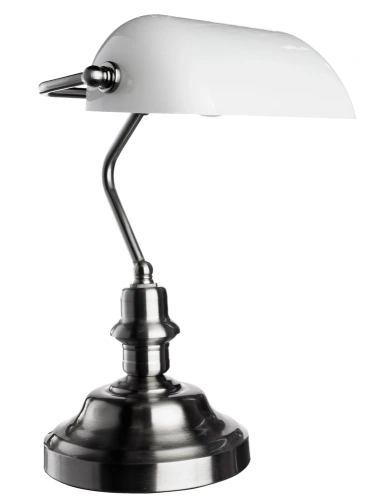 Кабинетная настольная лампа Arte Lamp BANKER A2491LT-1SS Кабинетная настольная лампа Arte Lamp BANKER A2491LT-1SS