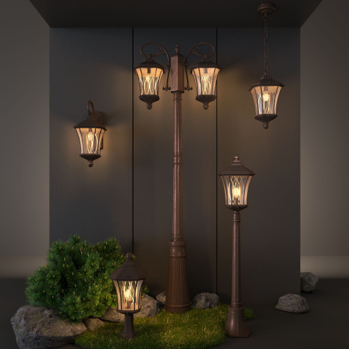 Уличный светильник на столбе Virgo F/2 капучино IP44 GLXT-1450F/2 капучино фото 4