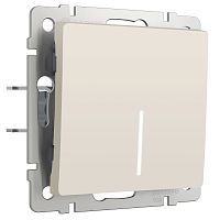 Выключатель одноклавишный с подсветкой (айвори матовый) W1110162