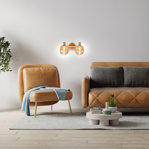 Спот Escada 10177/2A E14*40W White/Chrome/Wood фото 2 Спот Escada 10177/2A E14*40W White/Chrome/Wood фото 2