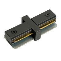 Коннектор прямой однофазный для шинопровода, черный, LD1020