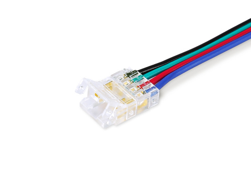 Соединитель гибкий двухсторонний COB RGB 10 мм 12-24В (4 конт.) 5 шт Соединитель гибкий двухсторонний COB RGB 10 мм 12-24В (4 конт.) 5 шт