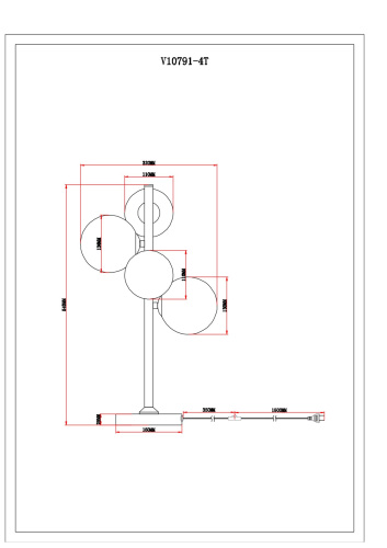 Лампа настольная Moderli V10791-4T Renny фото 5 Лампа настольная Moderli V10791-4T Renny фото 5