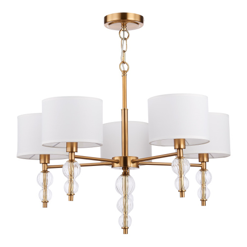 SLE105713-05 Светильник подвесной Латунь, Прозрачный/Белый E14 5*40W RAMER фото 8