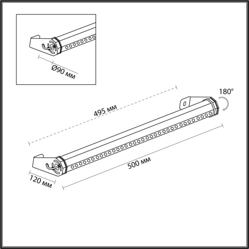 7040/10WL NATURE ODL25 679 черный/металл Фасадный поворотный на 180° светильник IP65 LED 14W 3000K 24° 759Лм AC220-240V GRAZE фото 4 7040/10WL NATURE ODL25 679 черный/металл Фасадный поворотный на 180° светильник IP65 LED 14W 3000K 24° 759Лм AC220-240V GRAZE фото 4