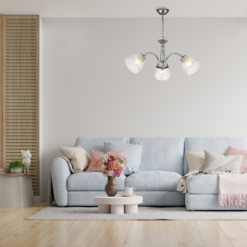 Подвесной светильник Escada 658/3PL E27*40W Chrome фото 6 Подвесной светильник Escada 658/3PL E27*40W Chrome фото 6