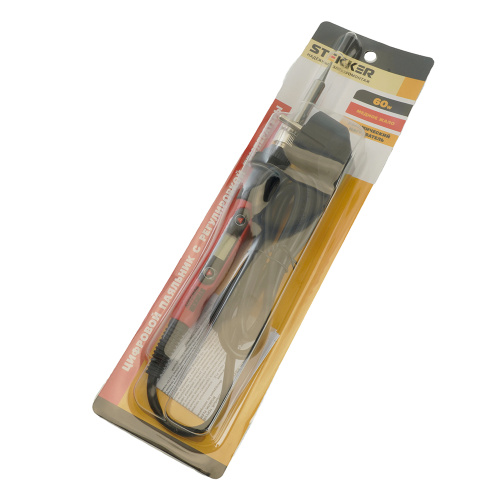 Паяльник с регулировкой температуры цифровой до500С с керам.нагревателем,60Вт,долговечное жало,230В, STEKKER PLE702-60 фото 8