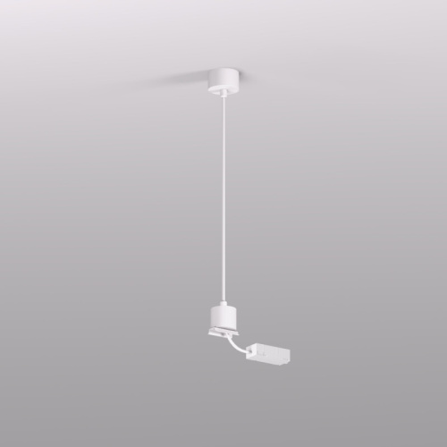 TR2124-WH Подвод питания для подвесного монтажа трека SMART BASE, АС 220-240V, IP20, 5м, белый, алюминий