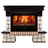 Электрокамин RealFlame Stone 26 AO античный дуб с очагом 3D Novara