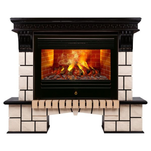 Электрокамин RealFlame Stone 26 AO античный дуб с очагом 3D Novara Электрокамин RealFlame Stone 26 AO античный дуб с очагом 3D Novara