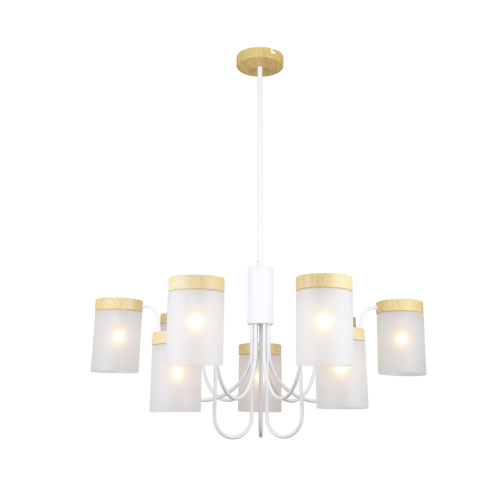 Светильник на штанге Escada 1172/9P E14*40W White/Wood Светильник на штанге Escada 1172/9P E14*40W White/Wood