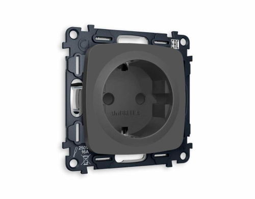 Комплект механизма электрической розетки AMBRELLA VOLT OMEGA Графит мягкое касание с/з с шторками QUANT (OP9070, VM141) MO907010 Комплект механизма электрической розетки AMBRELLA VOLT OMEGA Графит мягкое касание с/з с шторками QUANT (OP9070, VM141) MO907010