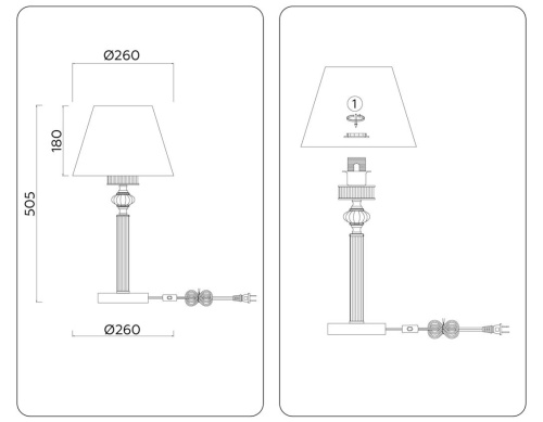 Настольная лампа Ambrella light High Light LH71007 фото 5