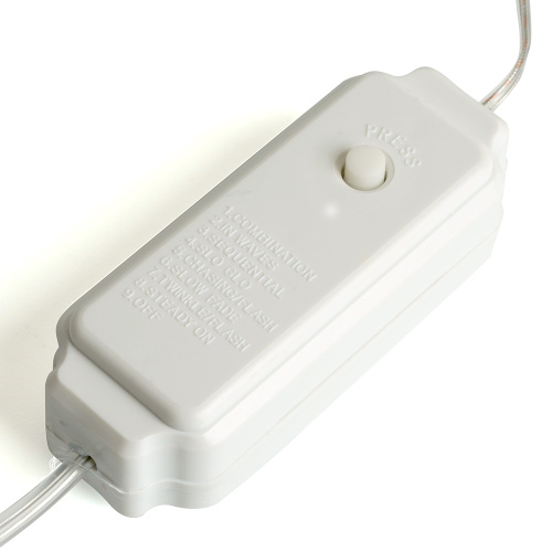 Светодиодная гирлянда Feron CL577 линейная Роса (на плоском проводе) 220V мультиколор c питанием от сети фото 4