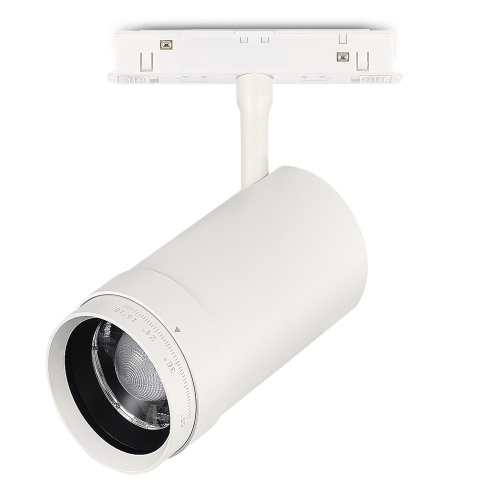 ST357.536.20 Магнитный трековый светильник ZOOM Белый LED 1*20W 3000K Lm Ra90 10-55° IP20 D60xH170 4 SKYLINE 48 фото 2