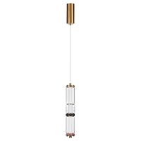 5455/12L L-VISION ODL_EX26 043 сатин.латунь/терракот/черный Подвес LED 12W 4000K COLLIER