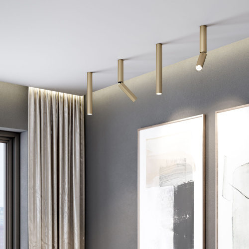 Накладной потолочный светильник с антибликовой решеткой Pika 25030/LED 6W 4200K латунь фото 2