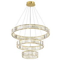 5015/88L L-VISION ODL23 589 золотой/прозрачный металл/хрусталь Люстра LED 88W 4000K 8800Лм VEKIA