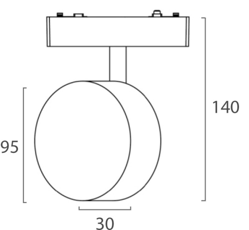 IT09-9019 black 3000K светильник трековый фото 2