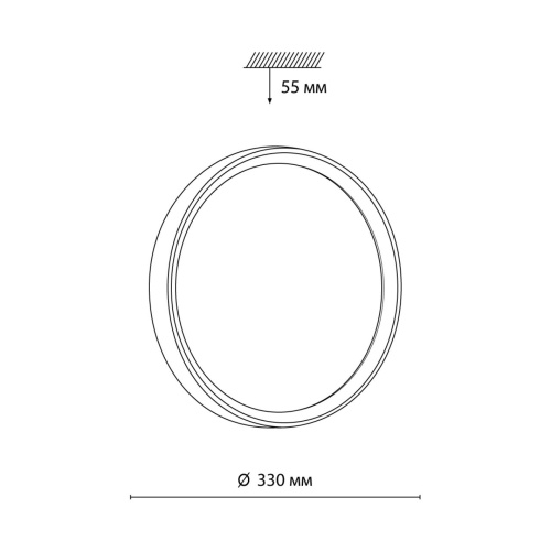 7627/CL PALE SN 000 Светильник пластик/белый/венге под дерево LED 30Вт 4000К D330 IP43 WOODI фото 3