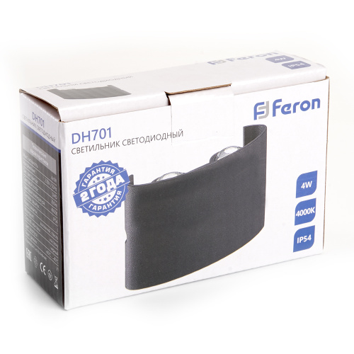 Светильник уличный светодиодный Feron DH701, 4*1W, 300Lm, 4000K, черный фото 5