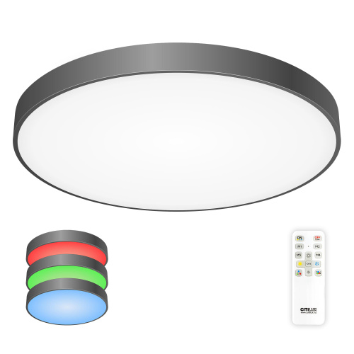 Citilux Купер CL724155G1 LED RGB Светильник с пультом Чёрный
