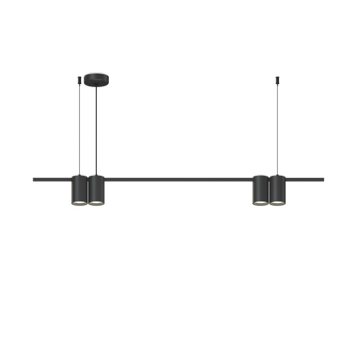 DK4061-BK Подвесной светильник ORBIT, IP20, 4xGU10 LED до 15 Вт, черный матовый, алюминий фото 3