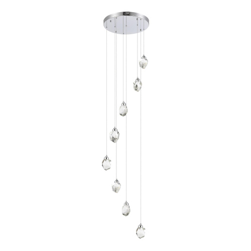 SL6114.103.08 Светильник подвесной ST-Luce Хром/Прозрачный LED 8*3W 3000K CASCATO фото 3