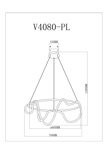 Подвесной светодиодный светильник Moderli V4080-PL True фото 3