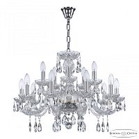 Люстра хрустальная 117/10+5/240 Ni Bohemia Ivele Crystal (Богемия Ивеле Кристалл)