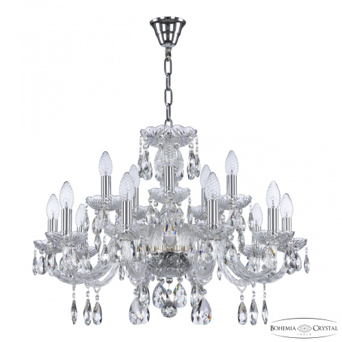 Люстра хрустальная 117/10+5/240 Ni Bohemia Ivele Crystal (Богемия Ивеле Кристалл)