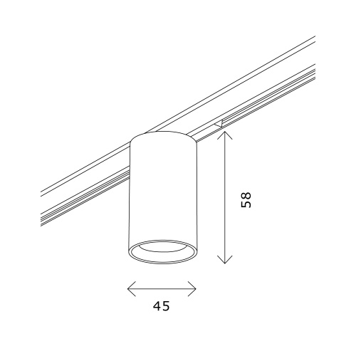 ST671.336.09 Магнитный трековый светильник Латунь LED 1*9W 3000K 500Lm Ra>90 36° IP20 D45xH63 24V SUPER5 фото 2