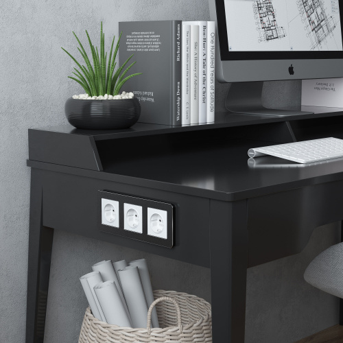 Рамка из металла на 3 поста Platinum черный алюминий W0032608 фото 2