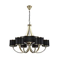 8406/9 MODERNI LN26 000 античная бронза/черный металл/текстиль Люстра E14 6*40W + G9 3*20W 220V DEMETRA