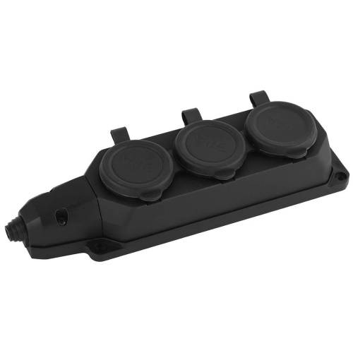 Колодка ЭРА K-3e-B-IP44 каучуковая с заземлением 3 розетки 16A IP44 черная Б0044545 Колодка ЭРА K-3e-B-IP44 каучуковая с заземлением 3 розетки 16A IP44 черная Б0044545