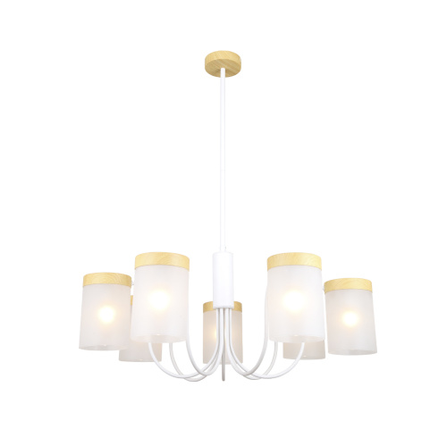 Светильник на штанге Escada 1172/7P E14*40W White/Wood Светильник на штанге Escada 1172/7P E14*40W White/Wood