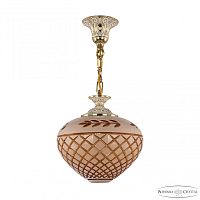 Подвесной светильник бронзовый с хрусталём 7003P/23 GW Amber-White/H-1B