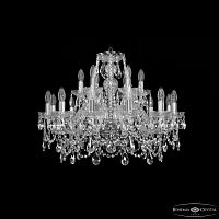 Люстра хрустальная 1411/12+6/240 Ni Bohemia Ivele Crystal (Богемия Ивеле Кристалл)