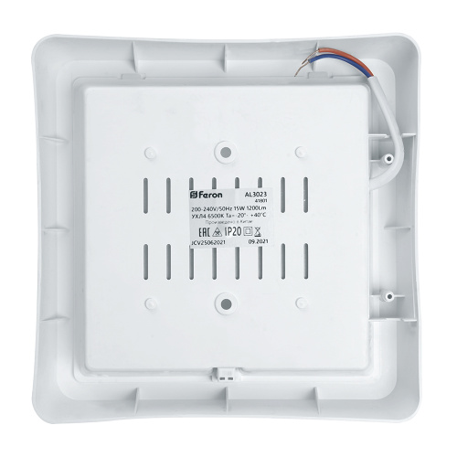 Светильник светодиодный с ИК-датчиком Feron AL3023 в пластиковом корпусе 20W 6500K IP20 белый фото 2