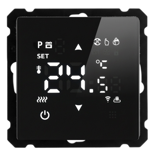 Терморегулятор Wi-Fi (механизм), STEKKER, 250В, 3500Вт, серия Катрин, GLS00-7119-05, черный